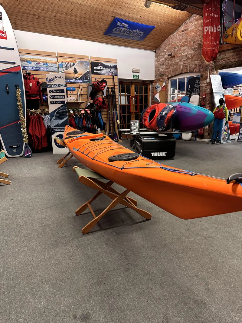 2023 P and H Scorpio MV Expedition Sea Kayak Fuego Orange Ex Demo-3